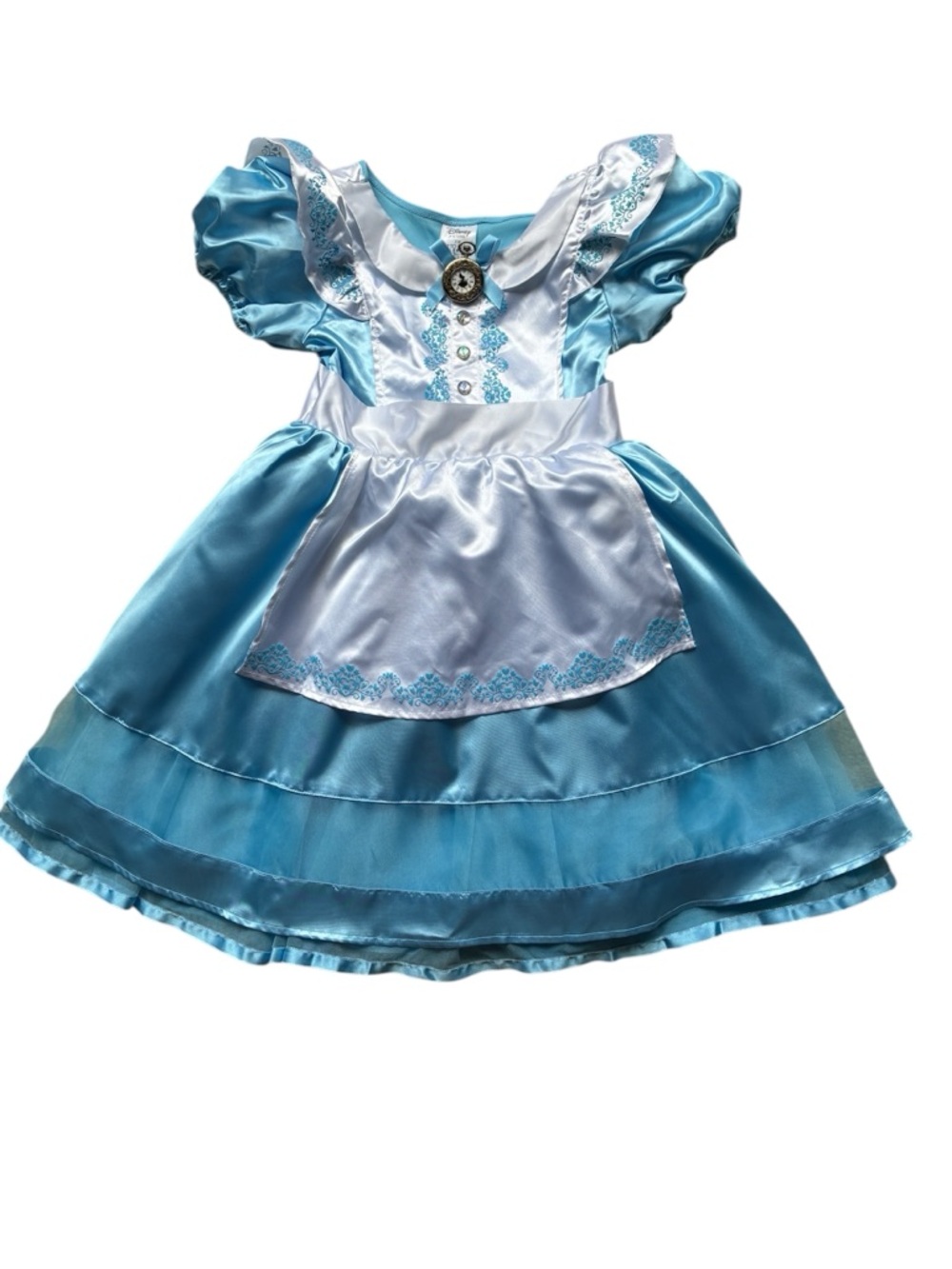 Disney Store Girls’ Blue Alice in Wonderland Costume Dress Size 7/8